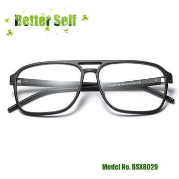 

TR90 Ultralight Eyeglasses BSM8029 Comfortable Business Men's Quality Square Glasses Optical Frame Can Be Equipped With Myopia