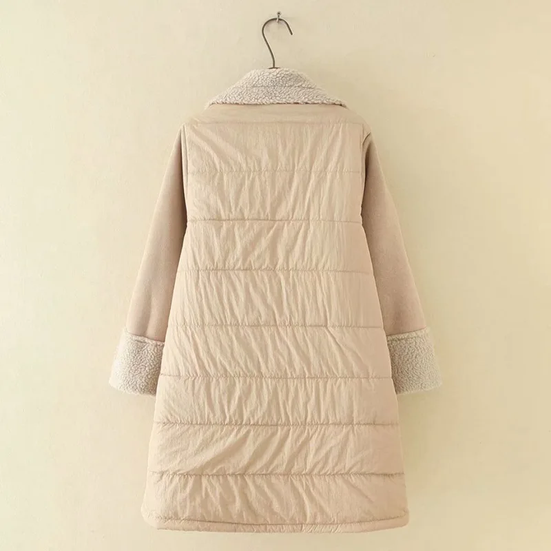 Winter Coats Parkas Thick Warm Plus Size Woman Casual Fashion Camel inner Black Winter Oversized Outwear Coats Parkas Female