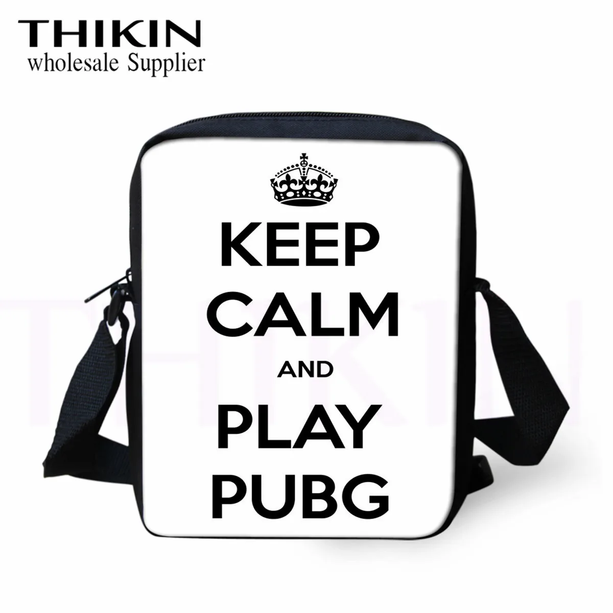 as picture THIKIN курица ужин PUBG печать девочка мальчик маленькая через плечо сумка на молнии мультфильм дети крест тела сумки для мальчиков сумка на плечо - Цвет: as picture