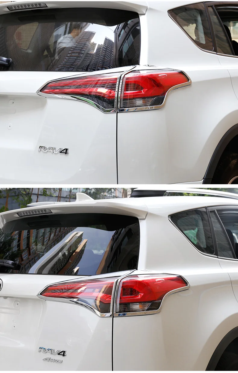 Автомобильный Стайлинг для Toyota RAV4- ABS гальванический задний фонарь большой тент коробка отделка внешние украшения аксессуары