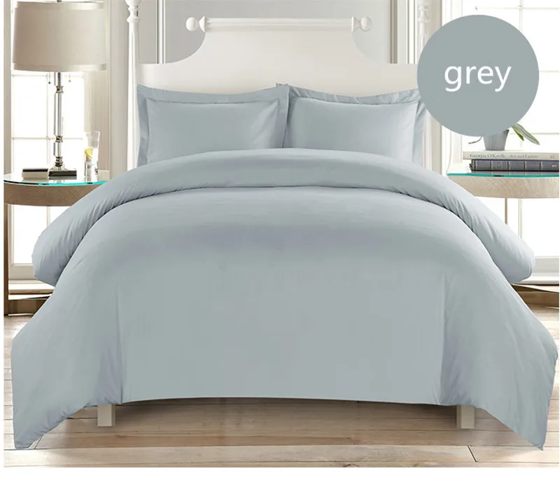 2-piece set grey Комплект из 2 предметов, постельные принадлежности, чистый цвет, домашний комплект постельного белья, одноцветные камвольные комплекты постельного белья - Цвет: 2-piece set grey