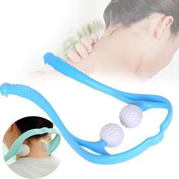 

Neck Massager Dual Trigger Point Self-Massage Tool Neck Pain Relief Body Massage Deep Tissue Massage Muscle Relax Health Care