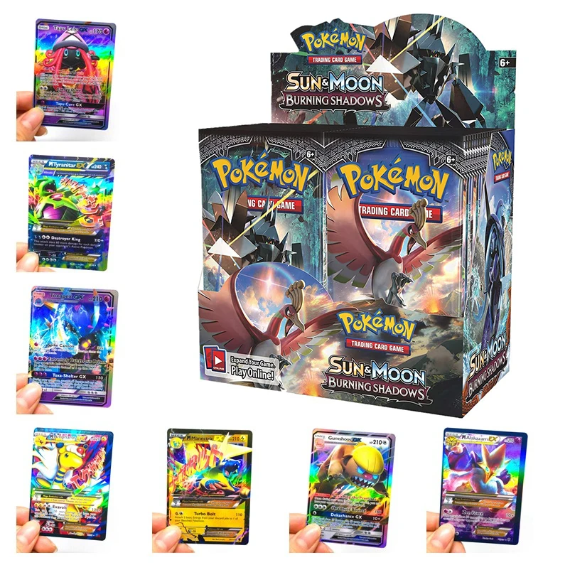 

324pcs Pokemon kaarten GX card Shining Cards box Game SUNMoon Burning shadow VMAX Battle Carte Pokemon EX Children original Toy