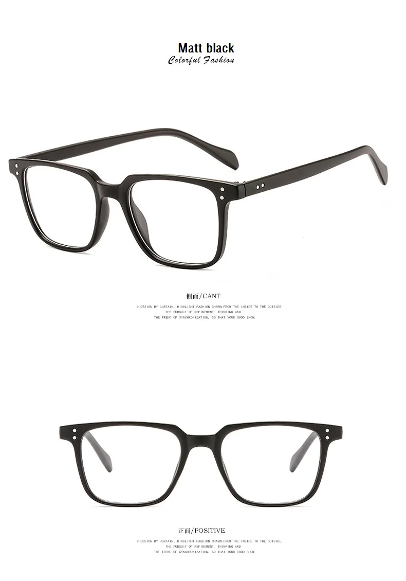 Новые квадратные очки для мужчин и женщин, брендовая дизайнерская оправа для очков, ретро оптические компьютерные женские прозрачные очки для глаз, ультралегкие