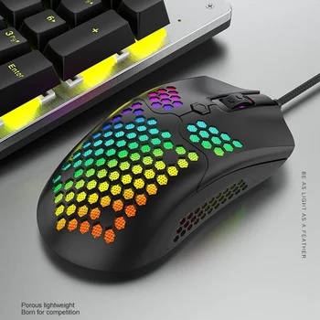 

HOT-ZIYOULANG M5 Hornets Hollow Out Colorful Light Office Athletic Pressure Chicken Gaming Mouse