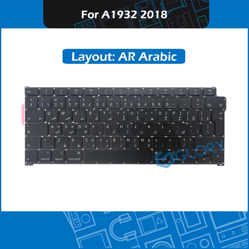 New A1932 Keyboard AR Arabic Layout Big Enter key For font b Macbook b font Air