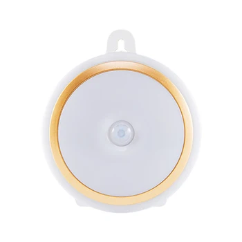 

Motion Sensor Led Night Light Portable Usb Rechargeable Children Night Lamp Distance Bedroom Light Wall Light(Gold Warm white li