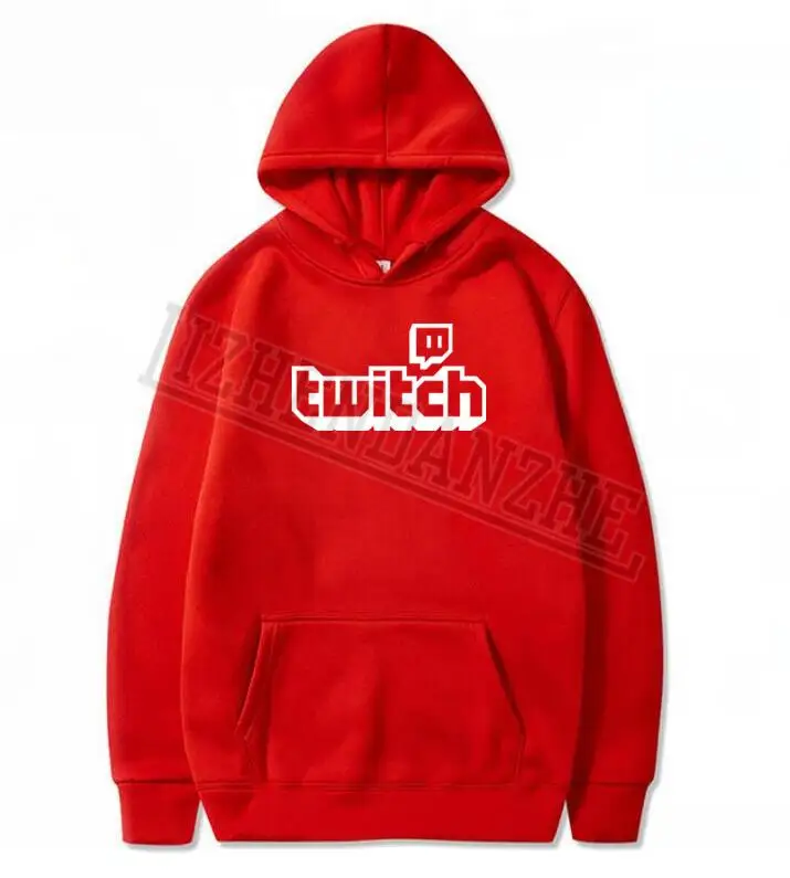 Мужской Twitch телевизионные толстовки-Фиолетовый Игровой Топ Мужская футболка «геймер» отцы день веер подарки Прайд мужчины женщины унисекс Толстовка Топы - Цвет: Красный