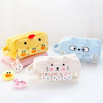 

Plush Cute Pencil Case Kawaii Large Capacity Pencilcase School Pen Case Supplies Pencil Bag School Box Pencils Pouch Stationery