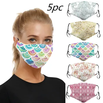 

5pc can put in Replaceable Filter Gasket Mouth Cover for Dust Proof Anti Breathable Face Cover Washable Earloop Reusable masques
