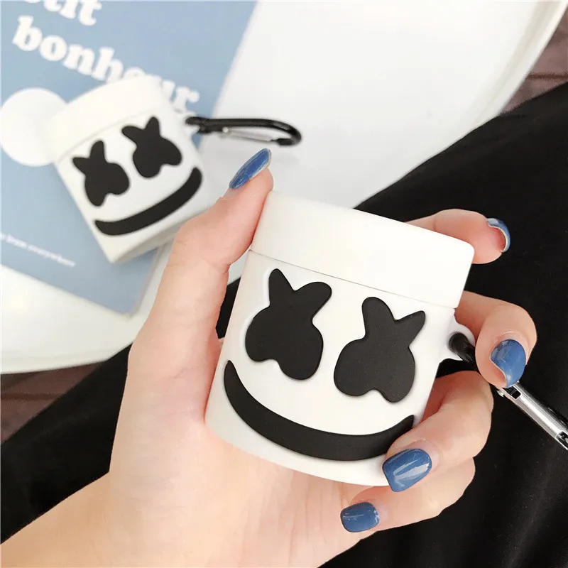 Модный защитный чехол клоуна для Apple AirPods 1 2 мягкий силиконовый беспроводных Bluetooth