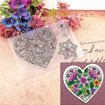 

PANFELOU 14.5x10cm Vines love Transparent Clear Silicone Stamp/Seal DIY scrapbooking/photo album Decorative clear stamp sheets