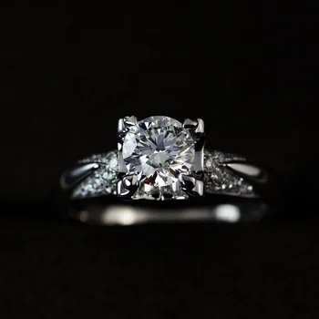 

YJZ024 Wholesale Ring Female Jewelry 1.25ct Engagement Prongs Setting Ring Luxury Quality Wedding Lady Fashion Gift S925