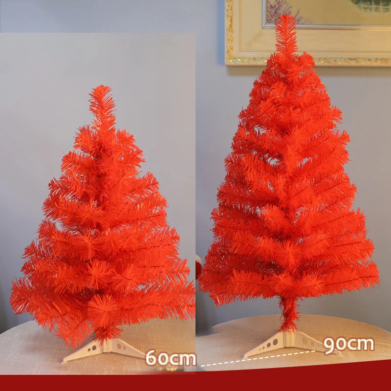 Искусственные Красные Рождественские елки, Креативные украшения для дома, аксессуары, рождественские украшения для дома, фигурка елки