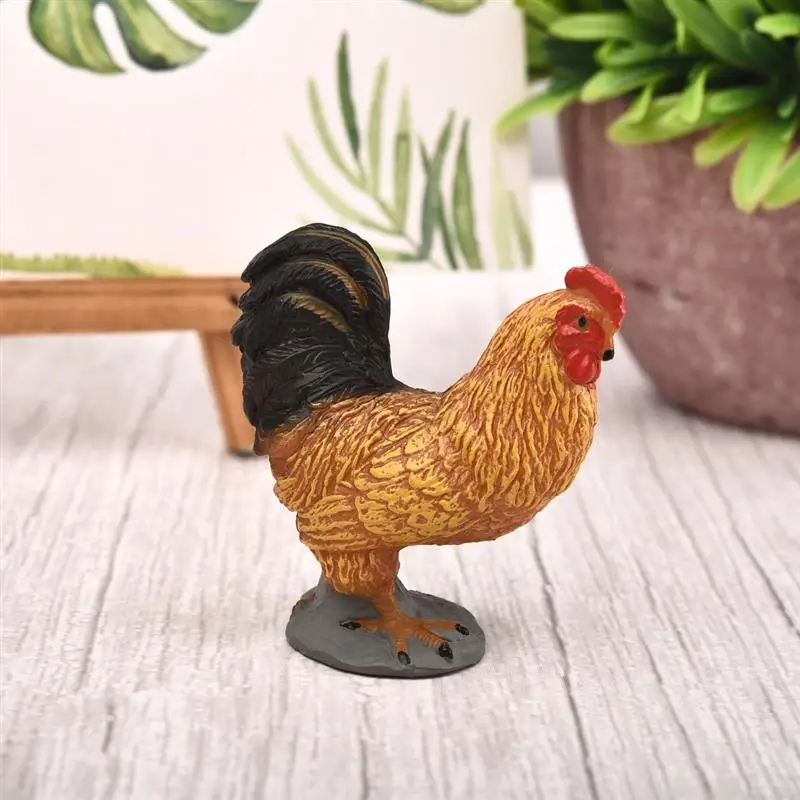 Имитация курицы утка гусь статуэтки модель животного на ферме домашний декор
