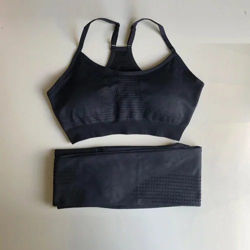 03 2PCS Set 2 шт. Набор для йоги для женщин тренировки Wlothes Weamless леггинсы набор спортивных женщин Ftness спортивная одежда набор для тренажерного зала - Цвет: 03 2PCS Set