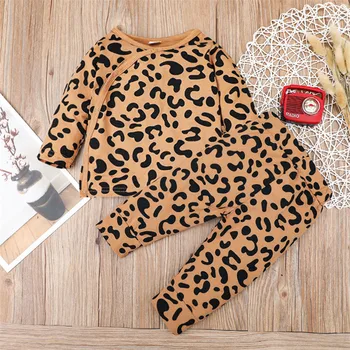 

PatPat 2020 New Spring and Autumn Baby Unisex Leopard Sets for aby Unisex Clothing Sets