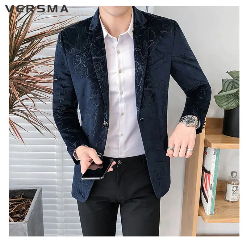 VERSMA повседневный костюм пиджак Masculino Стиль Китайский воротник Костюмные пуговицы для мужчин Slim Fit Блейзер сценические мужские костюмы блейзеры дропшиппинг