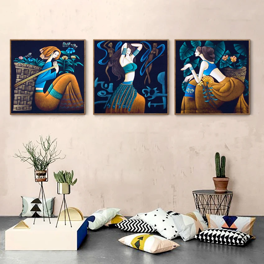 Акварель Винтаж украшения дома печати Плакаты современного искусства стены для