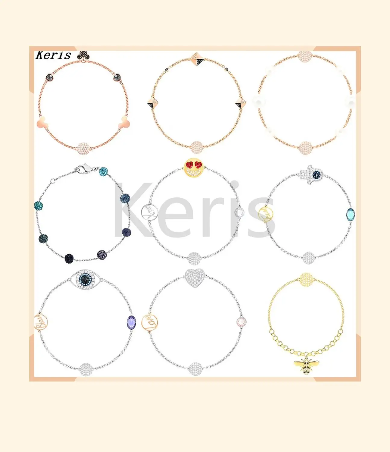 

2019 New Devil Eye Magnet My Mouse Bee Blue Smiley Bracelet, Simple Versatile Personality Recommend Girlfriend Birthday Gift