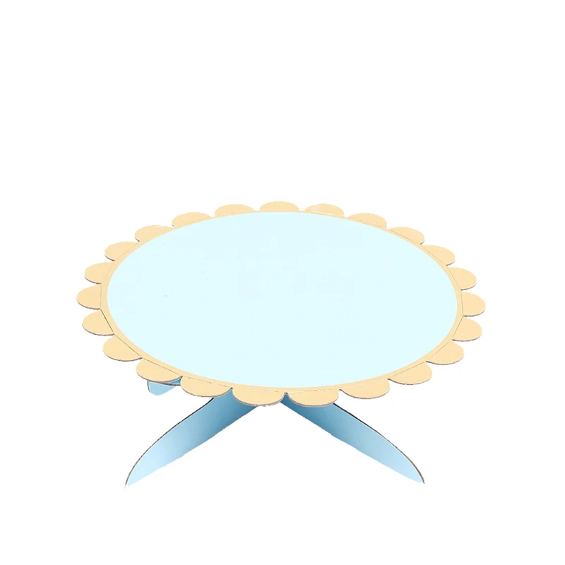 Candy Color Disposable Paper CupCake Stand Afternoon Tea Wedding Party Plates Tableware Sweets Tray Dinner Display Cake Rack - Цвет: 1 layer cake stand