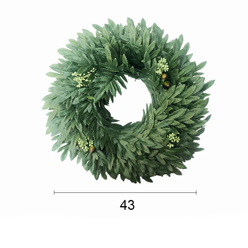 Fern leaf 53 см поддельные листья дерева венок шелк искусственный растительная гирлянда тропические Пальмовые Листья настенный подвесной ротанговый для осеннего рождественского декора - Цвет: Fern leaf