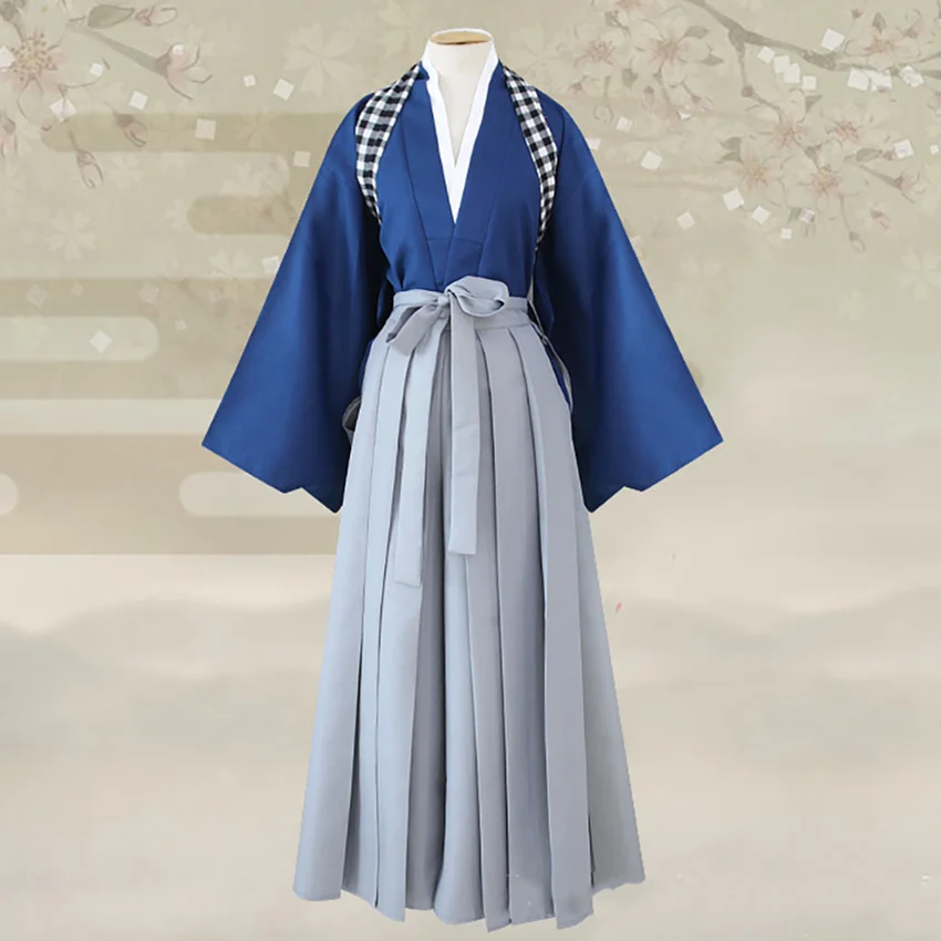 The Sword Dance Kimono Traditional Japanese Style Asian Clothes Robe Role Play Dress Haori Fancy Disguise Women Men Costume