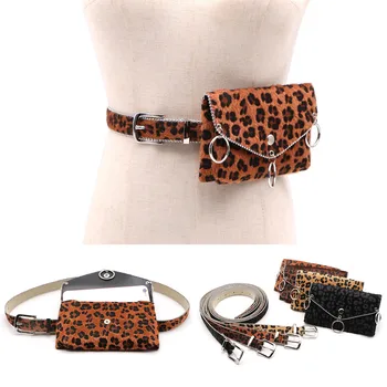 

New Leopard Waist Bag PU Leather Fanny Pack Femal Belt Phone Pouch Small Chest Pack Bags Vintage Women Belt Messenger Bags#G2