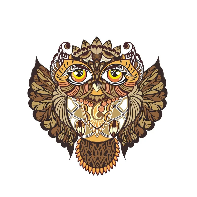 

Creative Illustrated Owl Psychedelic Detail Quality Car Sticker Window Motorcycle Decal Vinyl Cover Scratches Waterproof PVC
