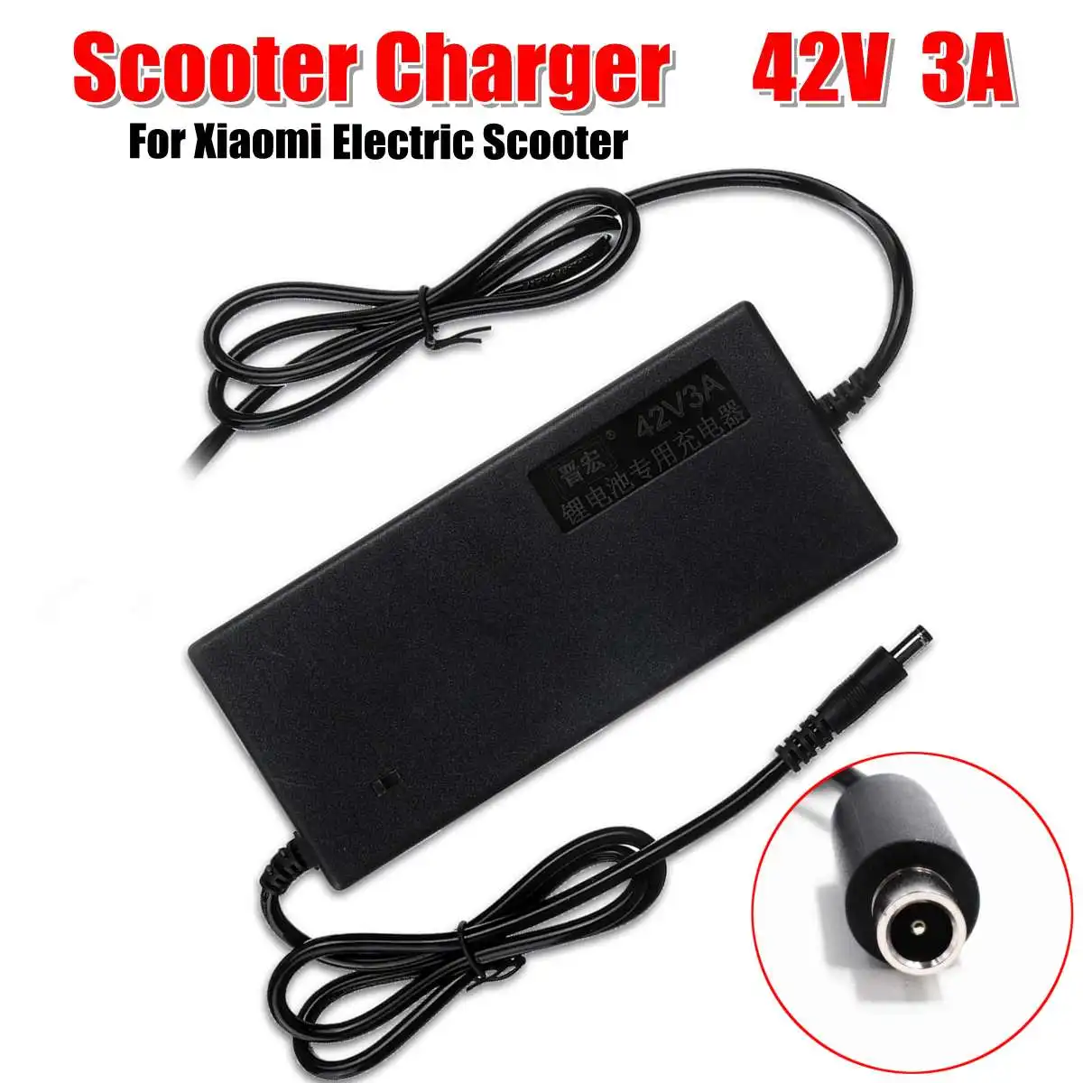 For XIAOMI MIJIA M365 Scooter Battery Charge Electric Scooter Black Charger Fast 3A Input Charger NINEBOT BIRD LIME electric