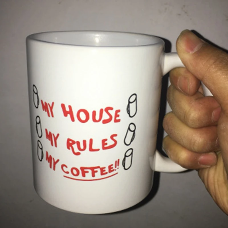 Новые белые ножи My House Rules Coffee кружки 350 мл керамический Рождественский подарок