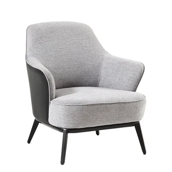 

Light Luxury Sofa Chair Single Leisure Chair Simple Modern Household Single Chair Bedroom Designer Metal Chair
