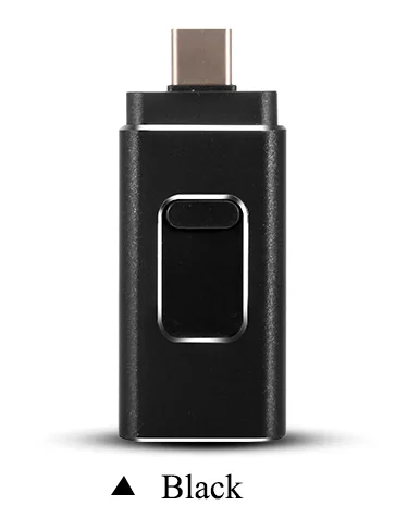 Черный Флеш-накопитель USB для iphone, android, телефон type c, Micro SD, 256 ГБ, 128 ГБ, 64 ГБ, 32 ГБ, 16 ГБ, usb карта памяти 3,0, флешка - Цвет: Черный