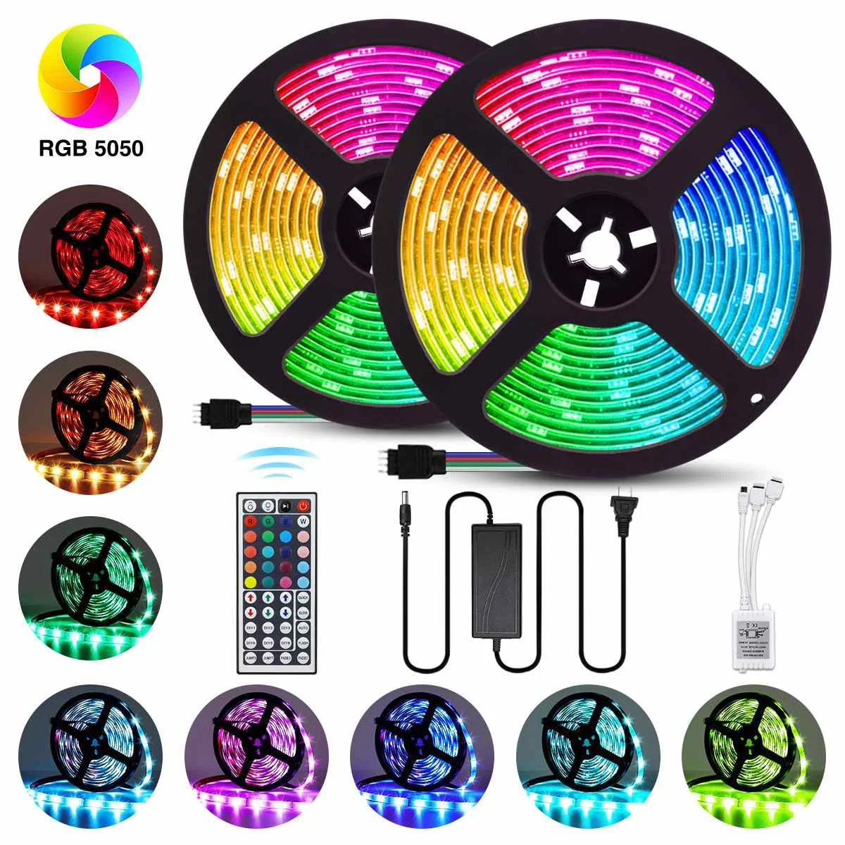 

2pcs 10m 300 LED Strip Light SMD RGB tape light IR WIFI Controller Flexible Stripe Lamp Room Party decoration IP65 Waterproof