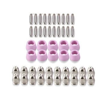 

50Pcs Plasma Cutter Consumables Nozzles Torch Electrodes And Cups Replacement