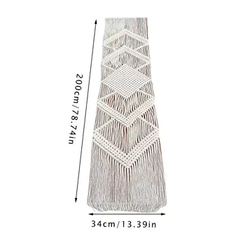 

1pcs Table Runner Bohemian Cotton Rope Tablecloth Table Tapestry Handwoven Boho Wedding Table Decoration Bedding Blanket