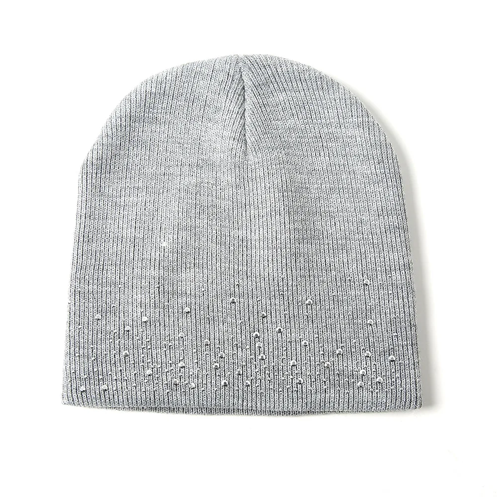 Зима Осень трикотажные шапки без полей женские мягкие Skullies Женская модная шапка