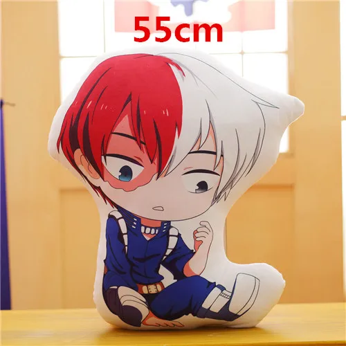 1 шт/40 55 см персонажей из аниме Bakugou Katsuki Todoroki шото haku укрепить плюшевые Boku без Hero Академия подушка мультфильм игрушки - Цвет: 55cm pillow
