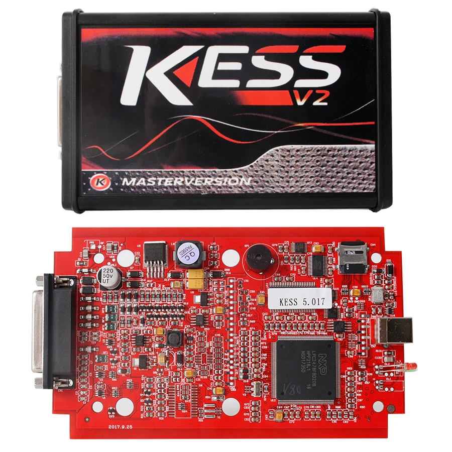 Онлайн-Версия KTAG 7,020 SW2.47 Версия ЕС красная печатная плата KESS V5.017 KESS 5,017 SW2.47 V2 полностью протоколы No Token Limited - Цвет: KESS 5.017 RED