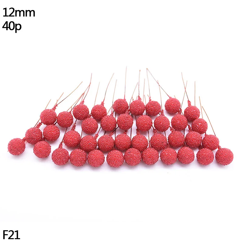 F21-DA105-G03 Смесь искусственных ягод красный цветок вишня тычинка Берри Набор DIY Подарочная коробка венок Рождество Свадебная вечеринка украшения - Цвет: F21-DA105-G03
