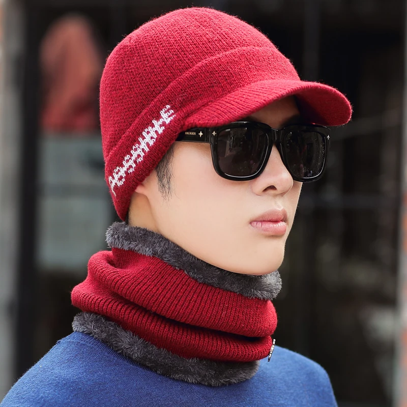 Простая зимняя шапка Skullies Beanies шапки зимние шапки для мужчин женский шерстяной шарф головные уборы, Балаклава маска Knitted шапка вязаная