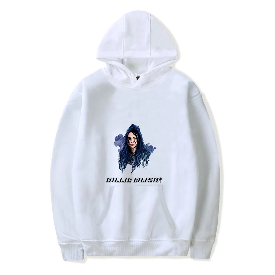 Толстовки с принтом Billie Eilish, женская и Мужская толстовка, известный певец, женские пуловеры с капюшоном, худи Billie Eilish, черная уличная одежда
