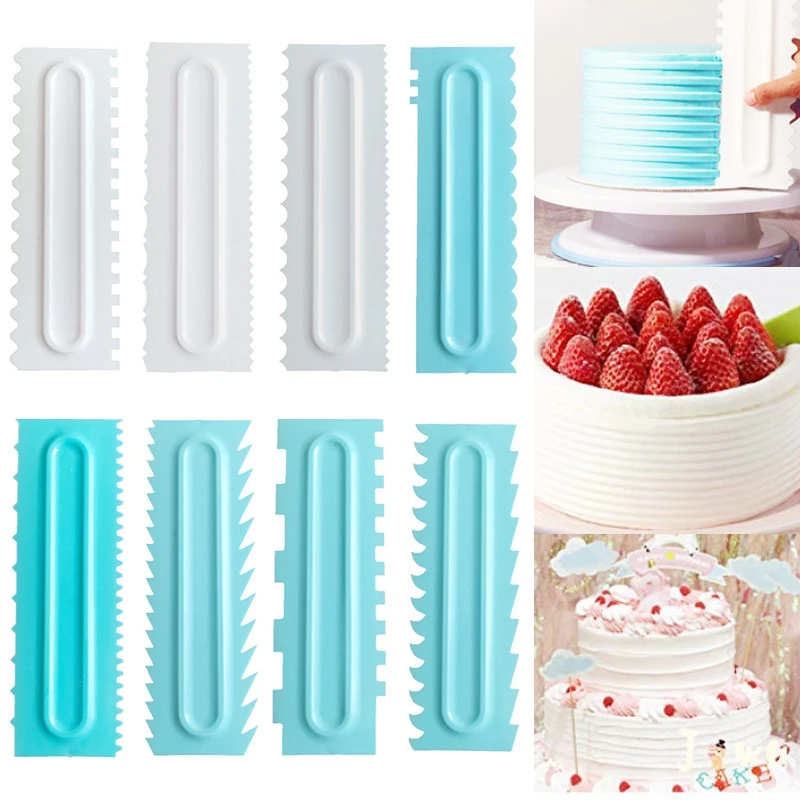  Cake Scraper Popular Cake Tool Cake Decorating Comb 1Set Pastry High Quality Baking Tools Icing Smo