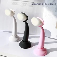 1 шт. силиконовые очищающее средство для лица кисти Портативный чистка лица Вибрационный Массажный, отшелушивающий Угри кисти кисть для ухода за лицом