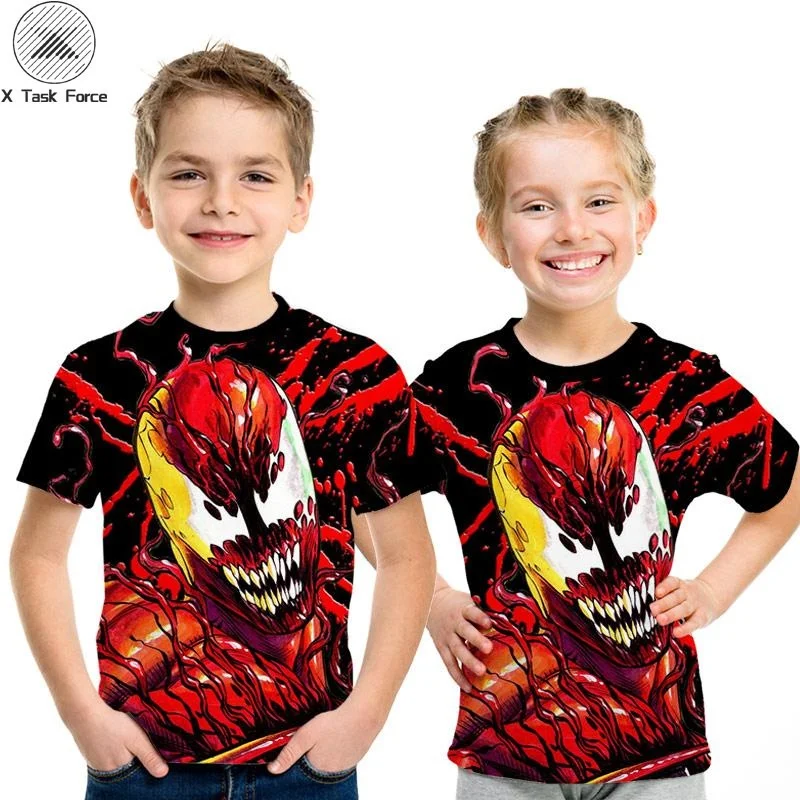 Новинка 2019 года Детская футболка с героями мультфильмов 3D принтом s super hero venom