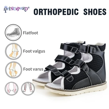 

Orthopedic Summer Sandals for Kids Princepard Leather Children's Corrective Shoes Closed Toe Toddler Boys Sandals Arch Support