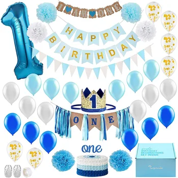 

Baby Shower Boy Girl Latex Balloons Set My 1st Birthday Party Decoration Kids Happy Birthday Balloon 1 Year Old BDF99