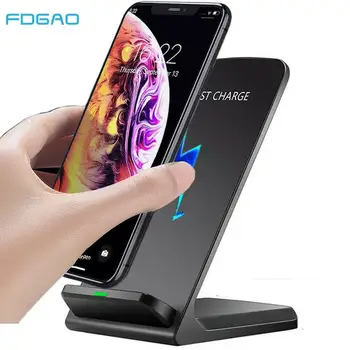 

FDGAO 15W 10W Qi Wireless Charger Fast Charging Stand Dock For iPhone 11 X XR XS Max 8 8 Plus Samsung Galaxy S9 S10 S20 Note 10