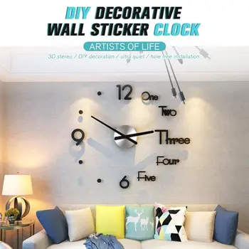 

Modern Minimalist DIY Punch-free wall Clock Creative wall clock diy living room fashion home art free punch clock modern minimal