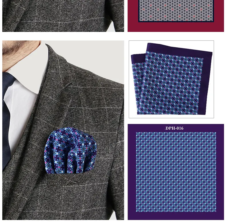 Tailor Smith New 30x30cm Pocket Square Paisley Pocket Square Fashion Men Handkerchief Floral Strip Handkerchief Pocket Men